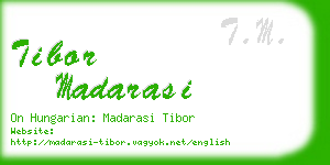 tibor madarasi business card